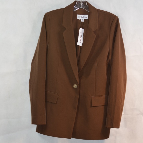 Brown Blazer SZ M The Drop NWT - Picture 3 of 8